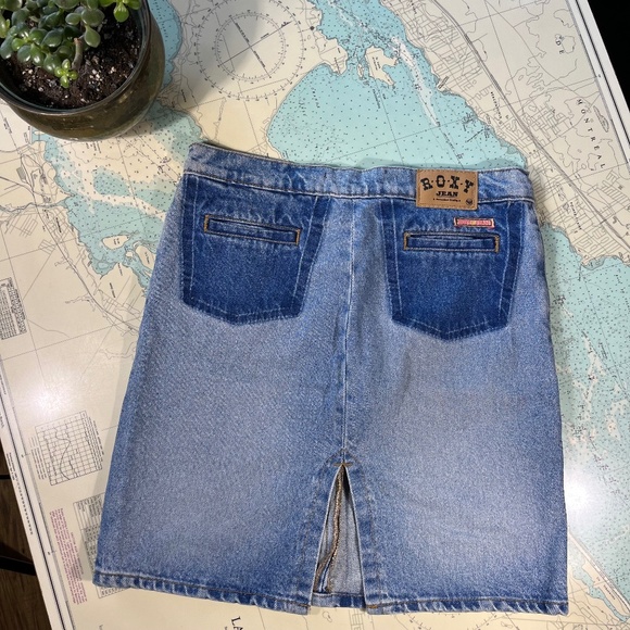 Vintage Roxy Jean / Quiksilver Denim Skirt - Picture 1 of 7